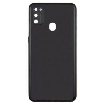 Задняя крышка для Samsung M215F Galaxy M21/M307F, черная, Raven Black, оригинал (Китай) + стекло камеры 