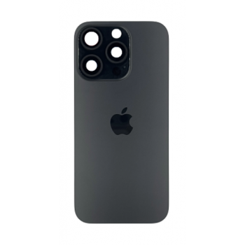 Задня кришка iPhone 16 Pro чорна, Black Titanium, з рамкою, в комплекті скло камери, магнітне кільце, оригінал PRC