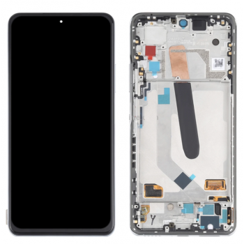 Дисплей (екран) для Xiaomi Poco F3/Mi 11i/Mi 11X/Redmi K40, чорний, OLED, з передньою панеллю, Night Black