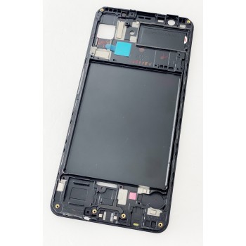 Рамка для крепления дисплея Samsung A750F Galaxy A7 2018, черная