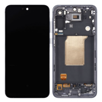 Дисплей (екран) для Samsung A556 Galaxy A55 чорний, OLED, з рамкою, Cosmic Black