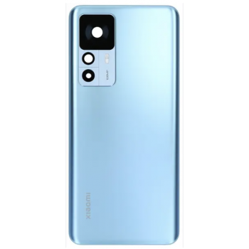 Задняя крышка для Xiaomi 12T, синяя + стекло камеры 