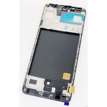 Дисплей (экран) для Samsung A515F Galaxy A51 + тачскрин, черный, с передней панелью, оригинал