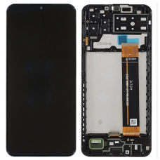 Дисплей (екран) для Samsung A135 Galaxy A13 4G/M135, чорний, оригінал PRC з передньою панеллю, SM-A135F BS066FBM-L01-D800_R5.5
