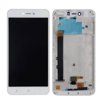 Дисплей (экран) для Xiaomi Redmi Note 5A/Redmi Y1 Lite + тачскрин, белый, 2/16 Gb, с передней панелью