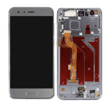 Дисплей (экран) для Huawei Honor 9 (STF-L09/STF-L19) + Тачскрин, серый, с передней панелью