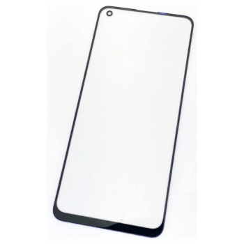 Стекло дисплея Oppo A74/Reno4 SE, для переклейки, черное, с OCA-пленкой 