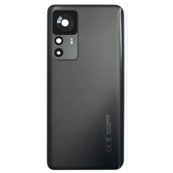 Задняя крышка для Xiaomi 12T, черная + стекло камеры 