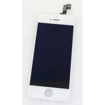 Дисплей (экран) для (экран) iPhone 5S айфон, iPhone SE + тачскрин, цвет белый, копия высокого качества.