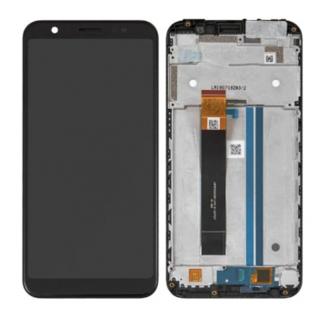 Дисплей (экран) для Asus ZenFone Max M1 ZB555KL + тачскрин, черный, с передней панелью 