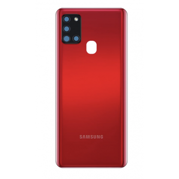Задняя крышка для Samsung A217F Galaxy A21s, красная, оригинал (Китай) + стекло камеры 