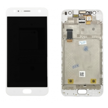 Дисплей (экран) для Asus ZenFone 4 Selfie ZD553KL + тачскрин, белый, с передней панелью