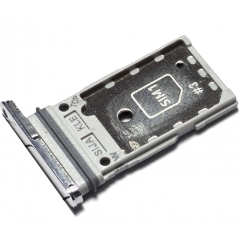 Держатель (лоток) Sim-карты для Samsung S901B Galaxy S22 5G/S906B, белый, на две Sim-карты 
