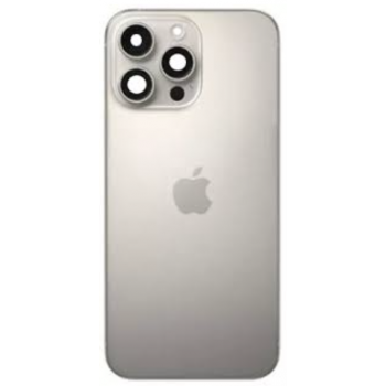 Задня кришка iPhone 16 Pro Max Natural Titanium, з рамкою, в комплекті скло камери, магнітне кільце, оригінал PRC