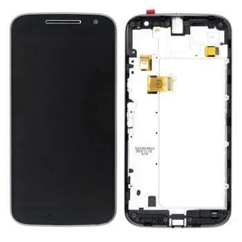 Дисплей (экран) для Motorola XT1620 Moto G4/XT1621/XT1622/XT1624/XT1625/XT1626 + тачскрин, черный, с передней панелью