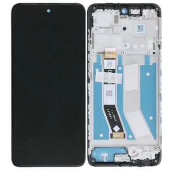 Дисплей (экран) для Motorola XT2237 Moto G73 + touchscreen, черный, оригинал (Китай) с передней панелью 