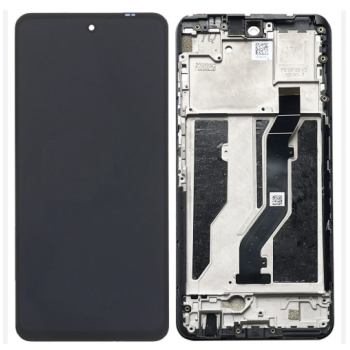 Дисплей (екран) для ZTE Blade V40 чорний, оригінал PRC, з рамкою