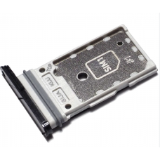 Держатель (лоток) Sim-карты для Samsung S901B Galaxy S22 5G/S906B, черный, Phantom Black, на две Sim-карты 