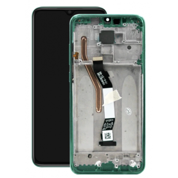 Дисплей (екран) для Xiaomi Redmi Note 8 Pro, Single Sim, чорний, On-Cell, з передньою панеллю зеленого кольору