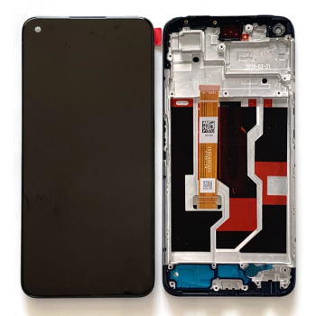 Дисплей (экран) для Realme 9i + touchscreen, черный, с передней панелью, оригинал (Китай) p/n : BS066FBM-L05-MB00 