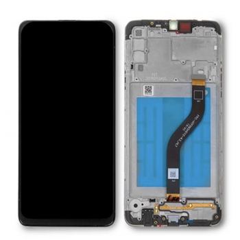 Дисплей (экран) для Samsung A207F Galaxy A20s 2019 + тачскрин, черный, с передней панелью, копия хорошего