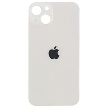 Задняя крышка для iPhone 13, белая, Starlight, с большими отверстиями под окошки камер, оригинал (Китай) 