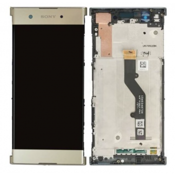 Дисплей (экран) для Sony G3112 Xperia XA1 Dual/G3116/G3121/G3123/G3125 + тачскрин, золотистый , с передней панелью