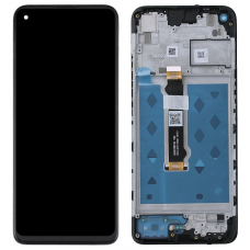 Дисплей (екран) для Motorola XT2091-3/4 Moto G9 Power; Lenovo K12 Pro + тачскрин, черный, с передней панелью