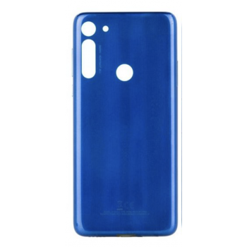 Задняя крышка для Motorola XT2045-1 Moto G8, синяя, Neon Blue, оригинал (Китай) 