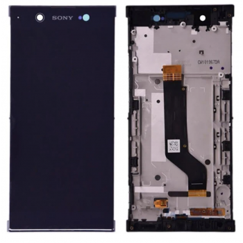 Дисплей (экран) для Sony G3212 Xperia XA1 Ultra Dual/G3221/G3223/G3226 + тачскрин, черный, с передней панелью,