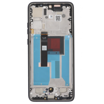 Дисплей (екран) для Motorola XT2409 Edge 50 Neo чорний, P-OLED, оригінал PRC, з рамкою сірого кольору, Grisaille