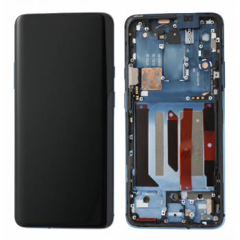 Дисплей (экран) для OnePlus 7 Pro/7T Pro + touchscreen, черный, Amoled, оригинал (Китай)  с передней панелью серого цвета, Mirror Grey 