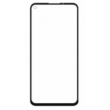 Скло корпусу для Google Pixel 4a 4G, чорне, з OCA-плівкою