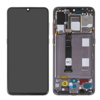 Дисплей (экран) для Xiaomi Mi 9 + тачскрин, с передней панелью, цвет черный, оригинал