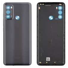 Задня кришка Motorola XT2135 Moto G60, чорна, Moonless Black, оригінал PRC + з рамкою під скло камери