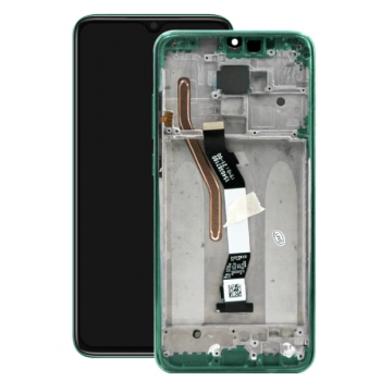 Дисплей (екран) для Xiaomi Redmi Note 8 Pro, Single Sim, чорний, оригінал PRC з передньою панеллю зеленого кольору