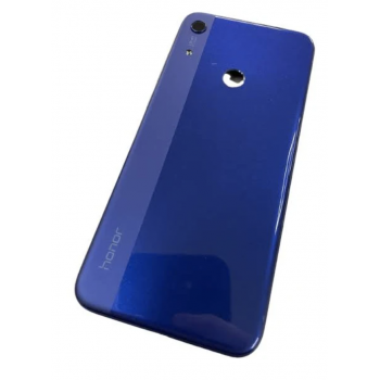 Задняя крышка Honor 8A 2020, синяя, оригинал (Китай) + стекло камеры 