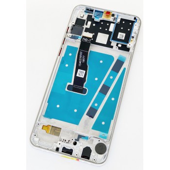 Дисплей (экран) для Huawei P30 Lite/Nova 4e, версия 4/64; 4/128GB, 24 MP + тачскрин, серебристый, с передней панелью