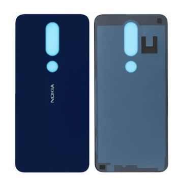 Задняя крышка для Nokia 6.1 Plus TA-1083/TA-1116/TA-1103, Nokia X6 2018 TA-1099, синяя
