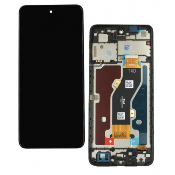Дисплей (екран) для ZTE Blade A75 4G чорний, оригінал PRC, з рамкою