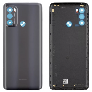 Задня кришка Motorola XT2135 Moto G60, чорна, Moonless Black, оригінал PRC + скло камери
