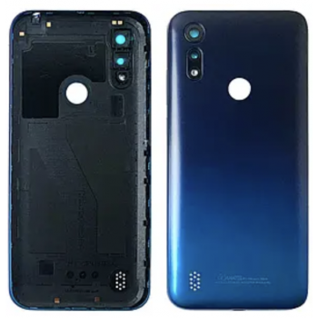 Задня кришка Motorola XT2155 Moto E20, синя, оригінал PRC + скло камери