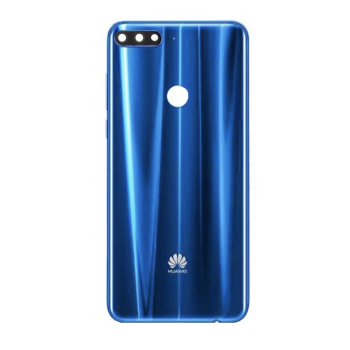 Задняя крышка для Huawei Y7 Prime 2018, синяя, оригинал 