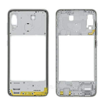 Средняя рамка корпуса Samsung A305F Galaxy A30 2019, белая 