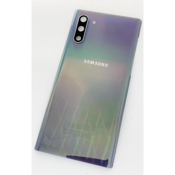 Задняя крышка для Samsung N970F Galaxy Note 10, серебристая, Aura Glow, оригинал 