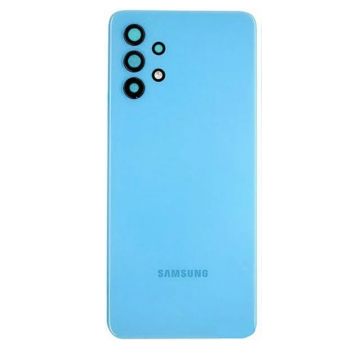 Задняя крышка для Samsung A325F Galaxy A32 2021, синяя, оригинал (Китай) + стекло камеры 