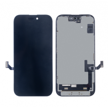 Дисплей (екран) для iPhone 15 чорний, OLED Hard, GX
