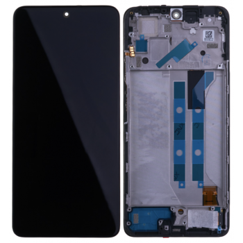 Дисплей (екран) для Xiaomi Redmi Note 11 Pro+ 5G чорний, TFT, з рамкою синього кольору, Star Blue