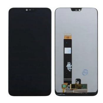 Дисплей (экран) для Nokia 7.1 Dual Sim + тачскрин, черный, оригинал 