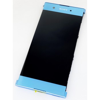 Дисплей (экран) для Sony G3412 Xperia XA1 Plus Dual/G3416 + тачскрин, синий, оригинал (Китай) с передней панелью